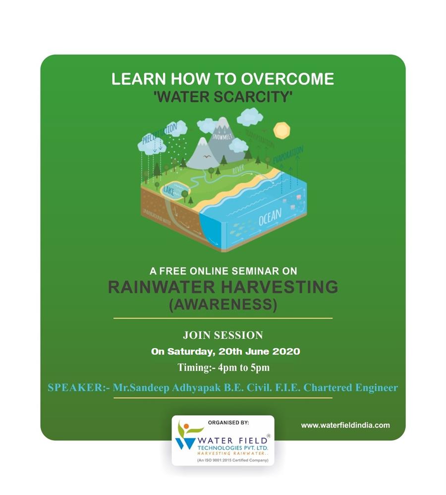 Free Online Seminar On RainWater Harvesting (Awareness)10