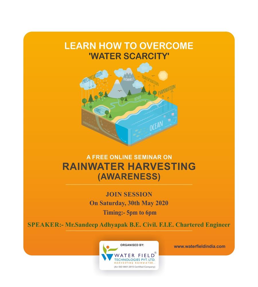 Free Online Seminar On RainWater Harvesting (Awareness)08