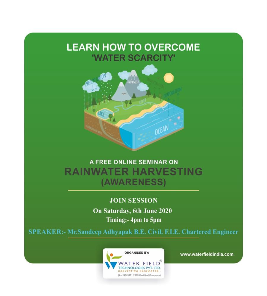 Free Online Seminar On RainWater Harvesting (Awareness)09